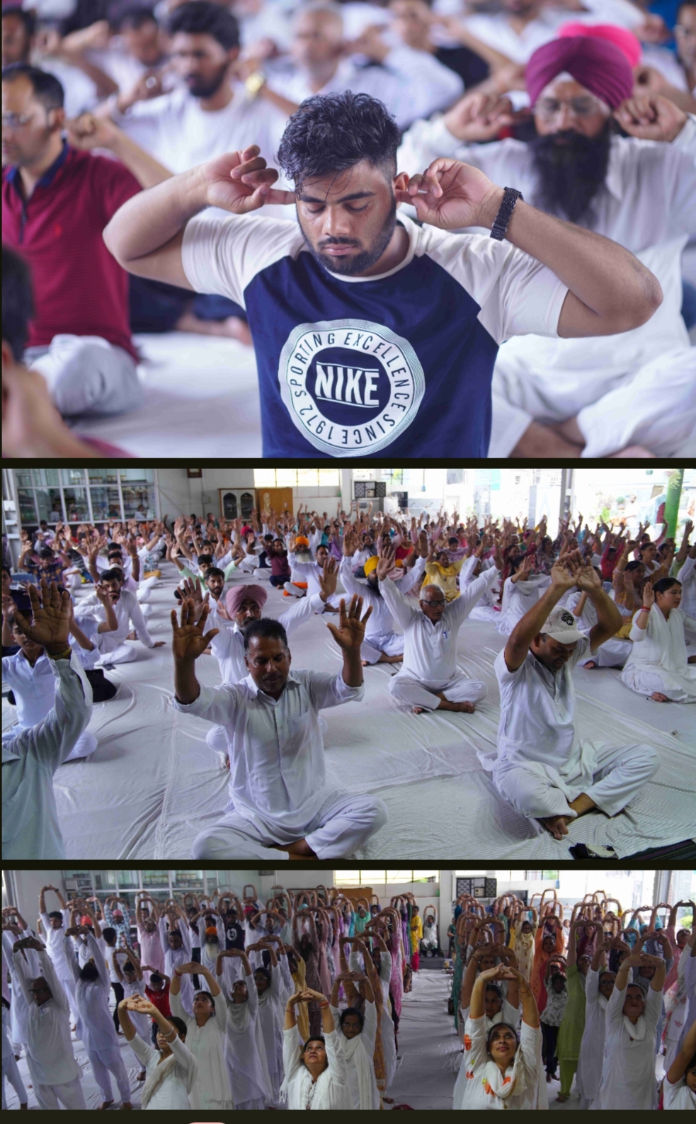 A day-long yoga camp was organized in Gautam Nagar.